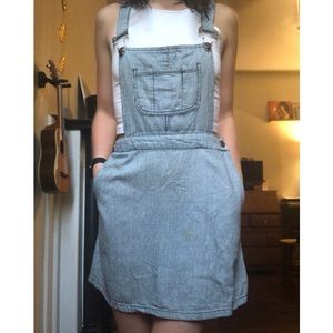 Pinstripe Overall Dress